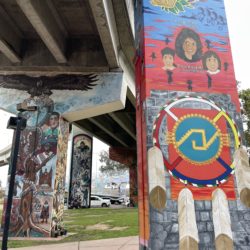 Chicano Park's murals along the freeway underpass